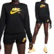 Nike AS W NSW Club FLC FT 女 黑黃色 休閒 冬季 大學T 上衣 長袖 FN3629-010