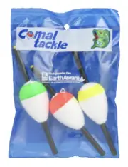 COMAL TACKLE 1.5" PEAR SLIP STICK FLOAT, PACK OF 3 FLOATS, FISHING GEAR