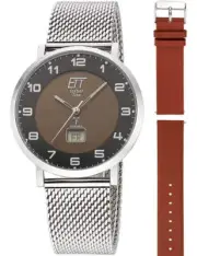 ETT Eco Tech Time EGS-11624-22MS Mens Watch Atacama Solar Radio Controlled 40mm