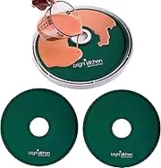2 Fruit Leather Silicone Dehydrator Sheets with EDGES - NON-Toxic for Nesco Round Dehydrators Lip Mold Hold Batter Liquid Fruit Roll Up Fruit Leather Circle ReUsable Flexible Non Stick