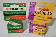 1 Roll 35mm Kodak Gold 200 Color Prin Film 24 Exp. + Fujifilm 100 Super HQ Print