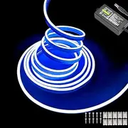 [MaxLax] 5m neon Light, Blue 12V Waterproof LED Strip Light for Indoor and Outdoor Decoration [with Power Adapter]