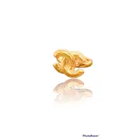在飛比找蝦皮購物優惠-黃金小香戒指 黃金菱格紋香戒指 黃金雙C戒指 黃金戒指 重量