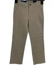 Chaps Boy's Tan Khaki Flat Front Stretch Adjustable Waist Dress Pants Size 8