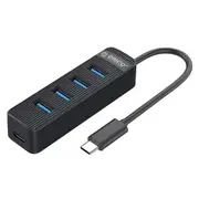 Orico USB-C to 4 port USB-A 3.0 Hub [TWC3-4A-BK]