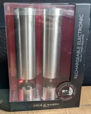 Cole & Mason Battersea Electronic Salt & Pepper Rechargeable Set