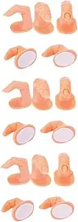 Healeved 3pcs Manicure Training Hand Nail Art Practice Model Material for Simulated Nail Art Fingers