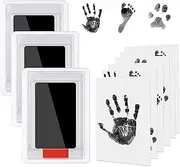 Baby Hand and Footprint Kit,3 Inkless Print Pads and 6 Imprint Cards,Pet Paw Print Kit Safe & Non-Toxic Baby Footprint Kit Inkless Hand & Footprint Kit Hand and Foot Print for Baby Family Keepsake