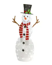 National Tree Company 48in Snowflake Fabric Snowman Decor