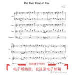熱賣精品RIVER FLOWS IN YOU 李閏珉 小中大提琴+鋼琴 總譜+分譜