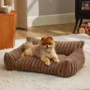 Pet Dog Bed Sofa, Warm Plush Pet Bed, Warm Cat Sofa in Winter