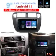 9" Android HeadUnit GPS Navi Wifi For 1995-2000 Honda Civic For Wireless Carplay