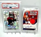 2020 Rookies & Stars Jerry Jeudy RC LOT (2) Patch /99 PSA /30 both Autographed