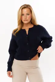 [Supré] Supré - Quinn Cable Knit Cardigan - Midnight navy L MIDNIGHT NAVY