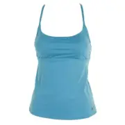Nike Womens Adjustable Cross-Back Tankini Top (Small) Light Blue Fury