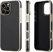 Jarttarn Leather Case for iPhone 16 Pro Max (2024),Frosted Anti-Fall Magnetic Phone Case,Compatible with Car Mount & Wireless Charging,Durable Shockproof Protective Cover (Black)