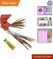 Charitable 16 Sizes Bamboo Circular Knitting Needles Set with eBook and Storage