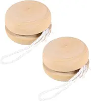 SHINEOFI 2pcs DIY Wooden Yoyo for Unfinished Wood Unique Graffiti Decor Versatile Party Favors Teaching Tool for Beginners Craft Your Own Art Design