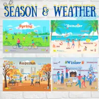 在飛比找蝦皮購物優惠-【情境海報組-Seasons & Weather 四季變化】