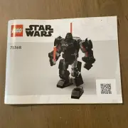 Lego Star Wars Set# 75368 Darth Vader Mech Manual Instructions BOOKLET ONLY