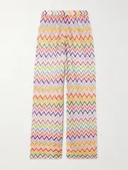 [Missoni] Missoni - Striped Metallic Crochet-knit Pants - Multi - IT38 IT 38 Multi