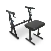 Liquid Stands Piano Keyboard Stand and Bench Set - Portable Heavy Duty Digita...