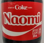 Share A Coke With Naomi 2025 Limited Edition Personalized Coca Cola Bottle