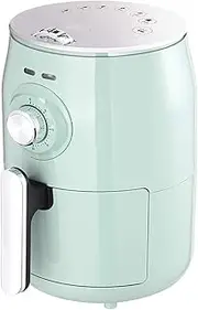 Electric Air Fryer, 1000W Hot Oven Cooker with Nonstick Detachable Basket, Oil Free Automatic Multi-Function Baking Pan for Roasting, Grilling, Green Comfortable Anniversary
