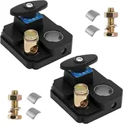 2 Pcs Battery Disconnect Switch Efficient Battery Shut Off Switch Universal Automotive Cut Isolator for Vehicle Truck RV Boat..(Black)