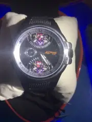 NEW MENS ED HARDY “Love Kills Slowly” Watch, Unique Band Metal Woven Rubber Mix!
