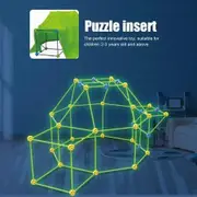 87pcs Luminous Castles Play Tent Rocket Tower Children DIY Building Blocks Kit Construction Fort Cloth Indoor Outdoor Game Toys for Kids Gift