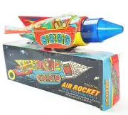 HEC Product India ORIENTAL AIR ROCKET SPACE TOY Friction Operated Tin Plated MIB