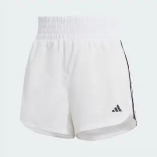 【adidas 愛迪達】短褲 女款 運動褲 PACER WVN HIGH 白 IS2171