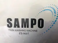 在飛比找Yahoo!奇摩拍賣優惠-高雄屏東萬丹電器醫生 中古二手 SAMPO雙槽洗衣機9公斤 