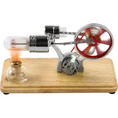 Motor Model Kit Hot Air Stirling Engine Educational Toy Electricity Generator