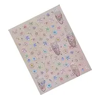 Flower Nail Decals | 5D Embossed Nail Decals,Metal Floral Manicure Adhesive Charm for Children