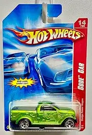 [Hot Wheels] 2007 098 98 Code Car Series 14 of 24 Dodge Power Wagon Green with Flames 1:64 Scale