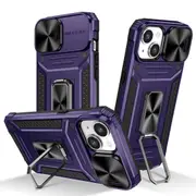 MCC Shockproof iPhone 12 Heavy Duty Case Lens Cover Apple Ring Holder [Purple]