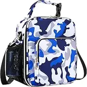 Small Lunch Bag for Men Women, Insulated Lunch Box for Adults, With Shoulder Strap Reusable Portable Lunch Pail for Work Office,12 Cans/Camo