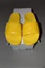 NIB! Jimmy Choo Azari Pool Slides sz 39/9 Yellow Pollen Sandals Flats Logo