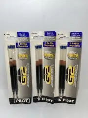 Pilot G2 Gel Ink Pen Refills, Fine Point, 0.7mm, Blue Ink, 6 Refills