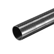 Carbon Fiber Round Tube 25x23x500mm 3K Roll Wrapped Glossy for RC Airplane 1Pcs