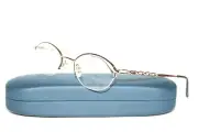 NEW MARCOLIN MERCY MA7328 033 GOLD SEMI RIMLESS AUTHENTIC EYEGLASSES 46MM W/CASE