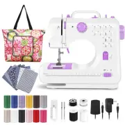 Sewing Machine for Beginners, Electric Mini Portable, 12 Built-in Stitches wi...