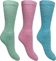 [Bramble] Ladies All Terrain Socks with Biome Linseed | 3 Pairs | U.K. Size 4-7 | Ladies walking boot socks, cotton rich, outdoor comfort hiking, outdoor activity socks