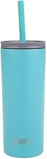 [Oasis] Super Sipper' Stainless Steel Double Wall Insulated Tumbler W/Silicone Head Straw 600Ml - Turquoise