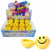DOME POPPER SMILE FACE TOYS NOVELTY PARTY POPPERS PUSH FLY TRICK KIDS PLAY 45mm