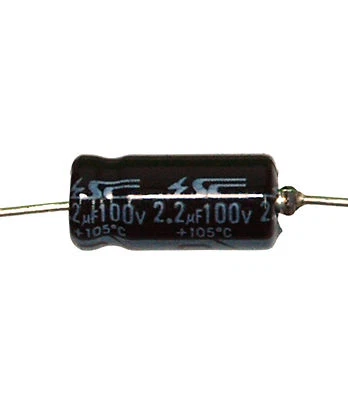 500pc Electrolytic Capacitor GHA Axial 2000hr +105℃ RoHS 2.2uF 100V φ6x13mm SC