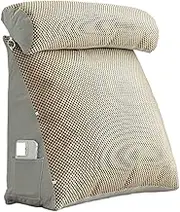 Back Support Pillow, Back Pillow with Removable Lumbar Pillow, Ergonomic Reading Cushion for Bed, Washable Backrest Pillow for Adults & Sofa(Coffee,19.6 * 23.6in)