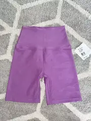 Beyond Yoga Spacedye High-Waisted Biker Shorts Lavender purple Orchid Crush XS